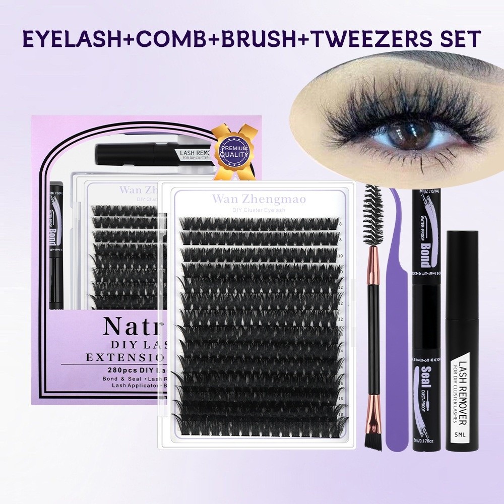 Eyelash Extension Wispy Look - 8-18mm Uzunlukta Takma Kirpikler Yapıştırıcı ve