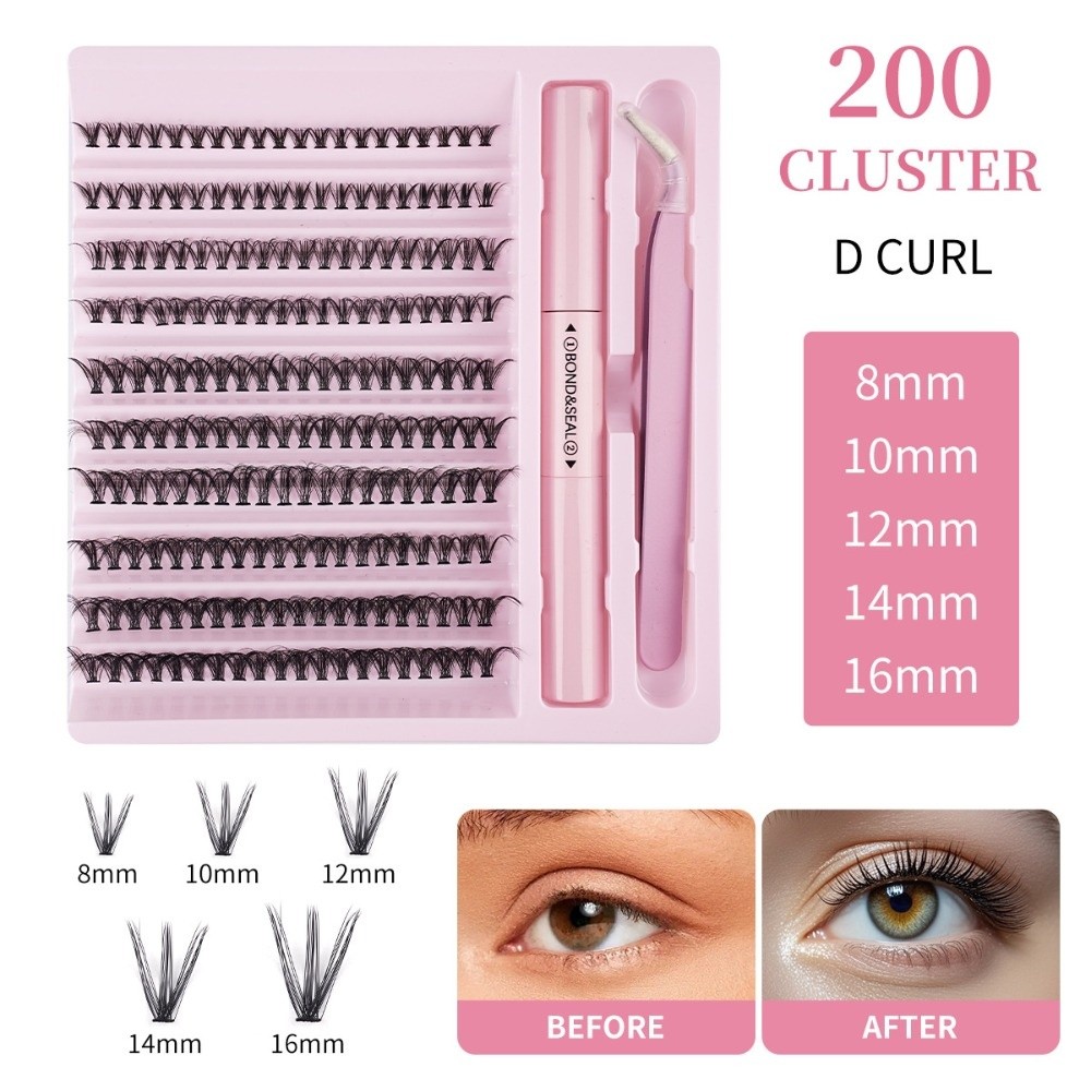 Eyelash Extension Wispy Look - Yüksek Kaliteli Yapışkanlı ve Sızdırmaz Takma