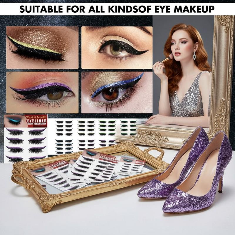 Lash Mapping Sticker - Su geçirmez Eyeliner Çıkartmaları ile Takma