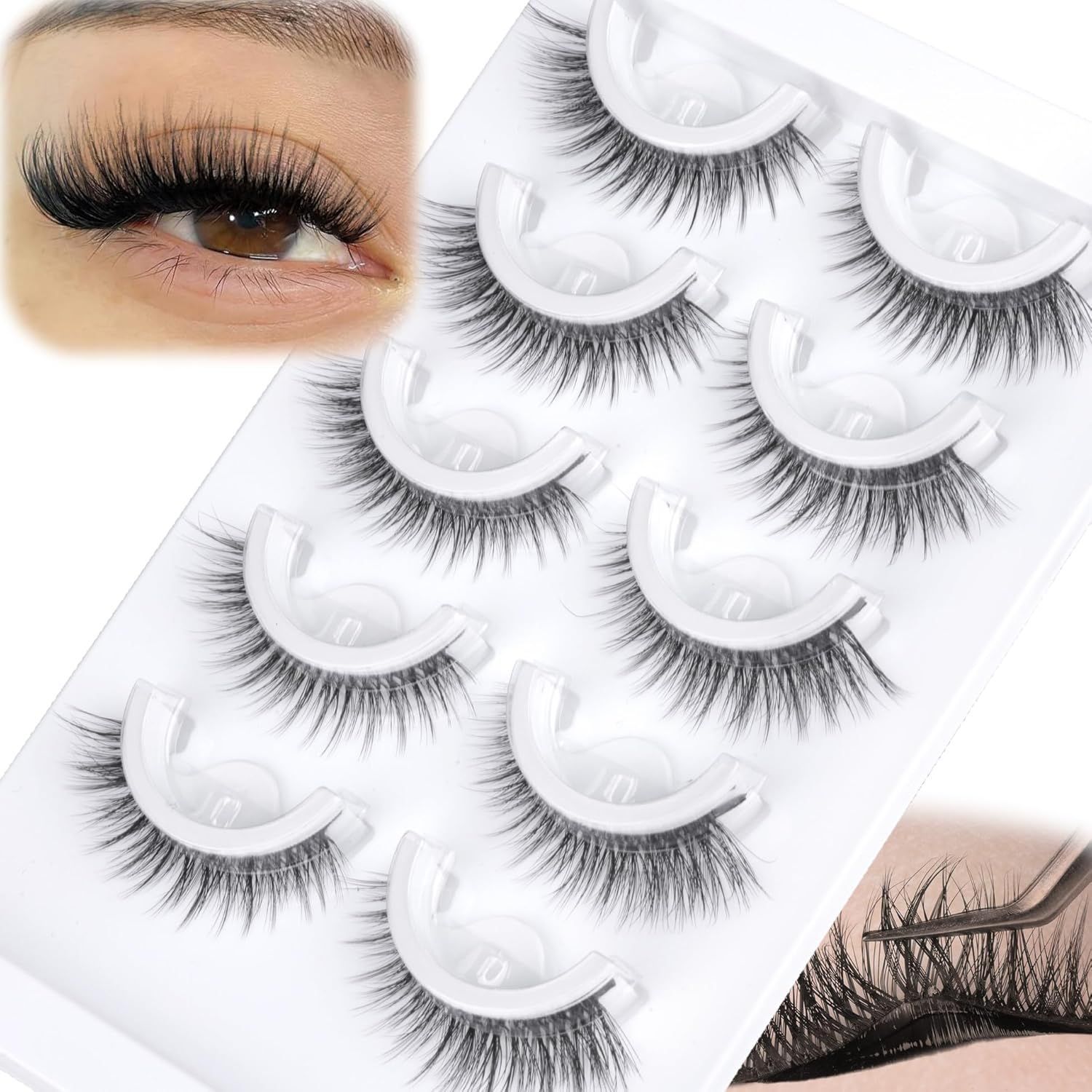 5 Çift Önceden Yapıştırılmış Y - Eyelash Extension Japanese incelemesi ve fiyatı