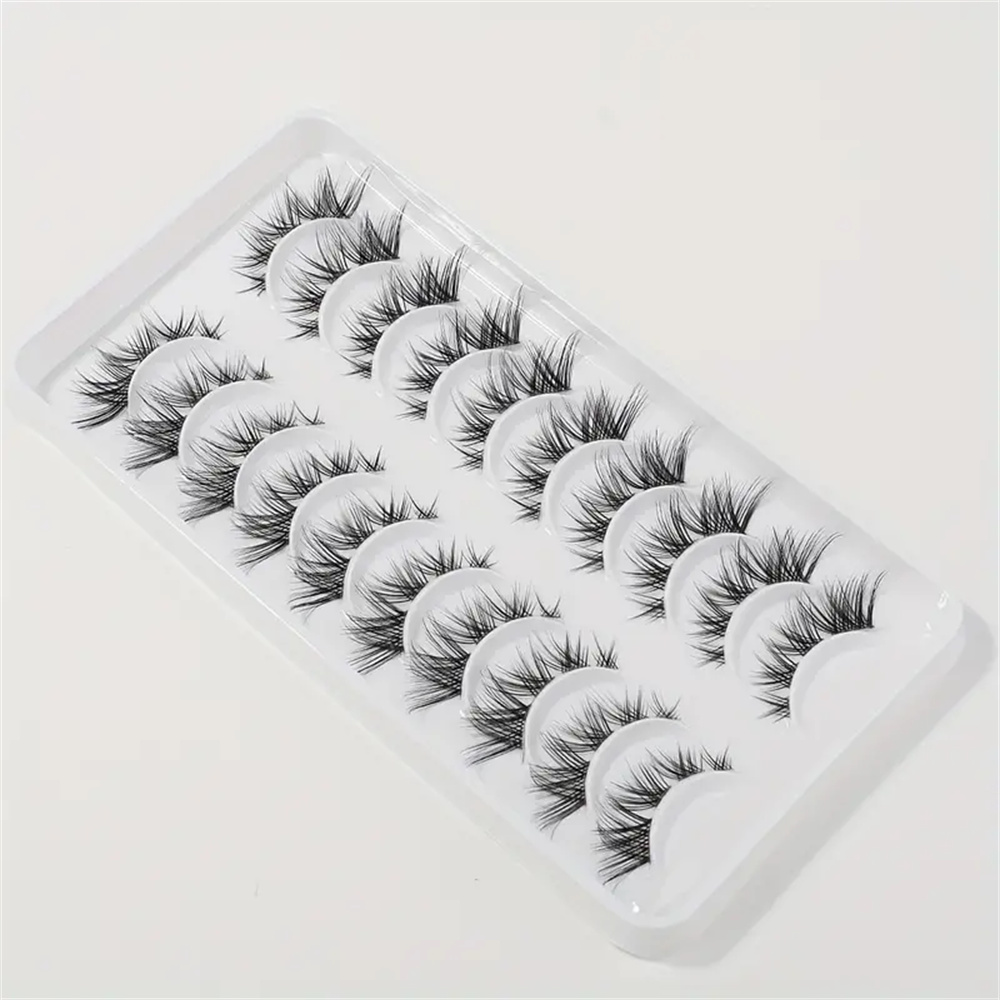 10 Çift Sahte Kirpik Küme Kirp - Eyelash Extension Cat Eye Wispy incelemesi ve fiyatı