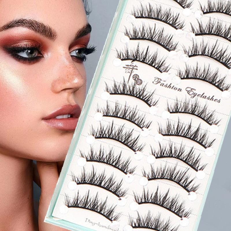10 Çift Doğal Uzun Kıvrımlı Ke - Eyelash Extension Cat Eye Wispy incelemesi ve fiyatı