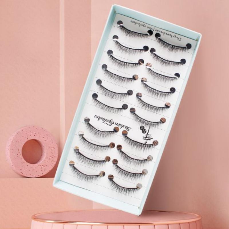 10 Çift Doğal Uzun Kıvrımlı Ke - Eyelash Extension Cat Eye Wispy incelemesi ve fiyatı